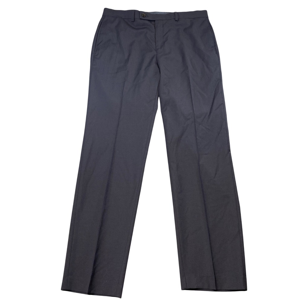 Lauren Ralph Lauren Mens Navy Blue High Performance Wool Dress Pants 33W‎ 32L
